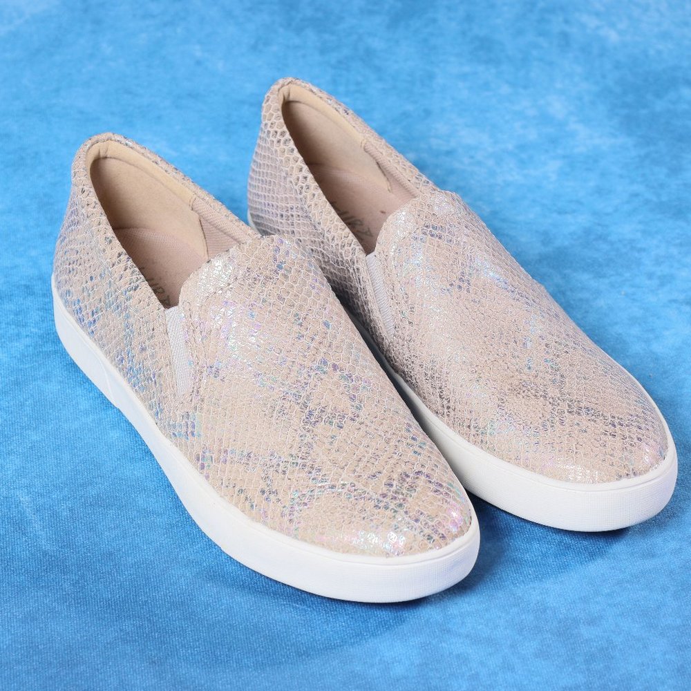 NEW Naturalizer Marianne Slip On Sneaker iridescent Snake Print Leather -10